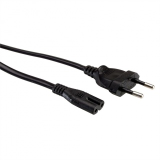 Cablu alimentare Euro la IEC C7 (casetofon) 2 pini 1m, Value 19.99.2089